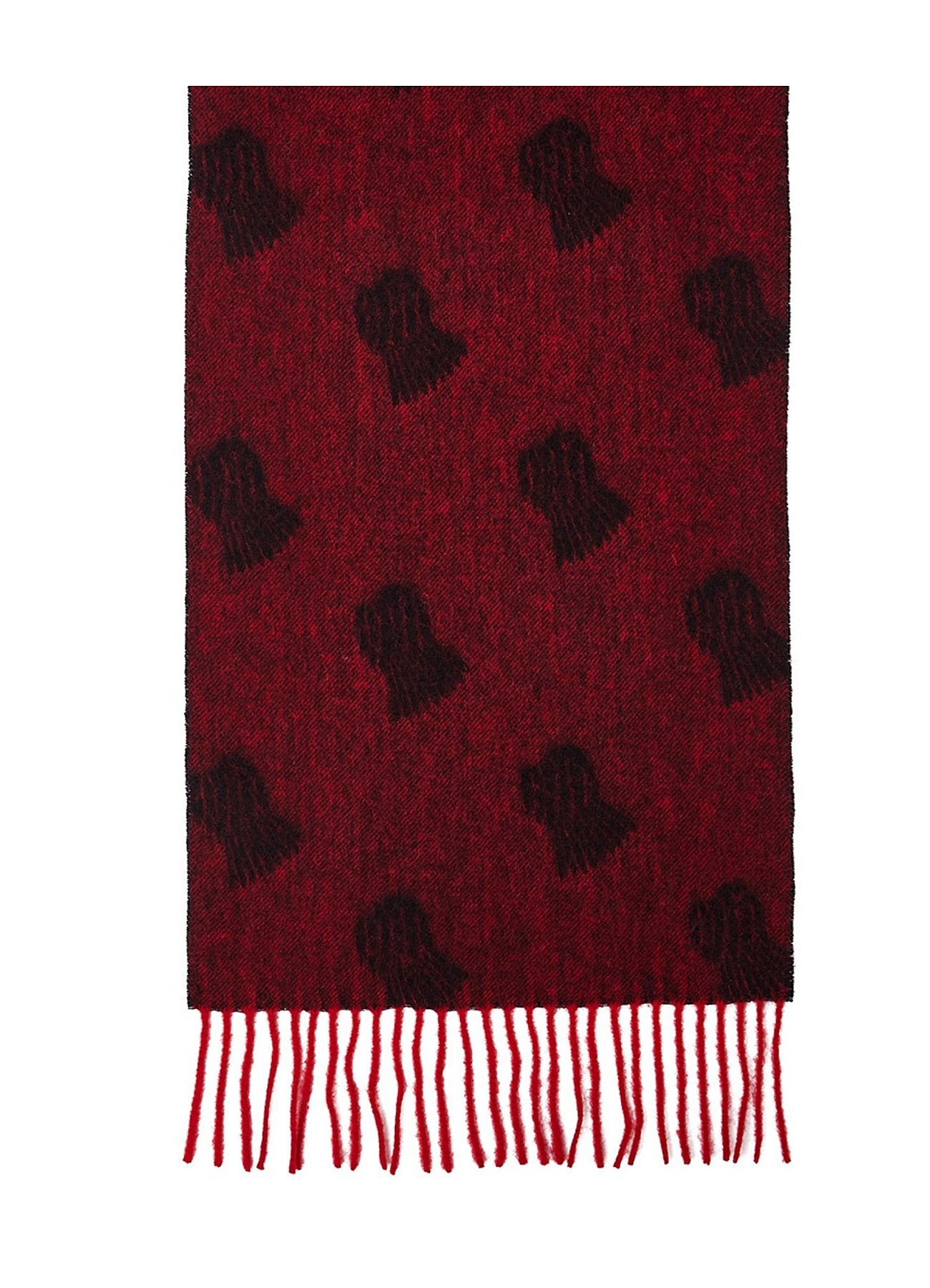 Small Thistle Red Stole 100% Pure Lambswool