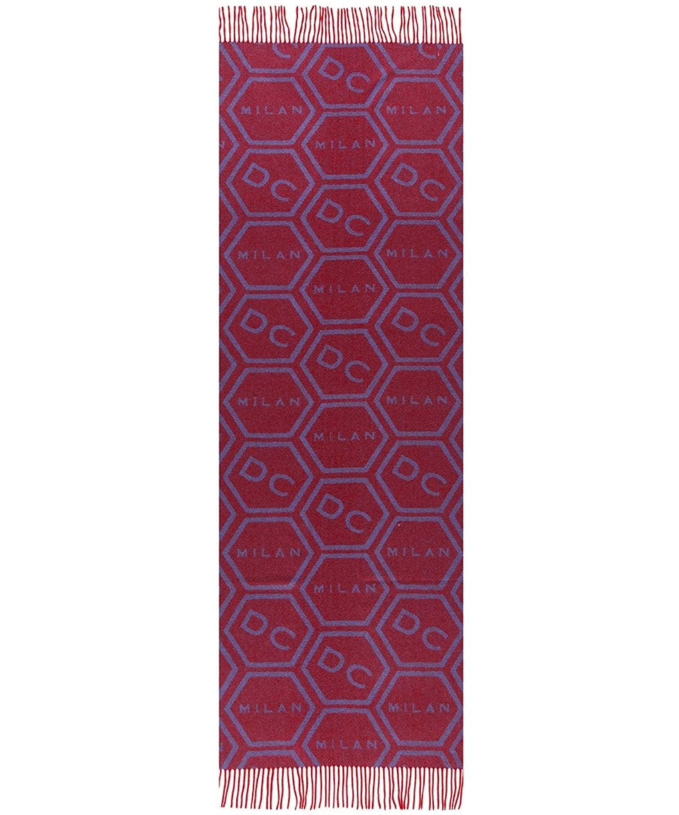 DC Monogram Red Stole 100% Pure Lambswool