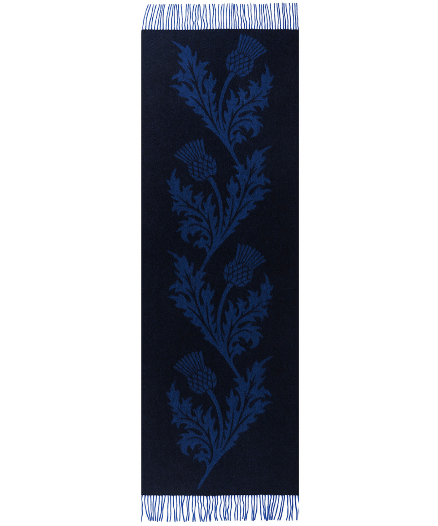 Single Thistle Navy Stole 100% Pure Lambswool