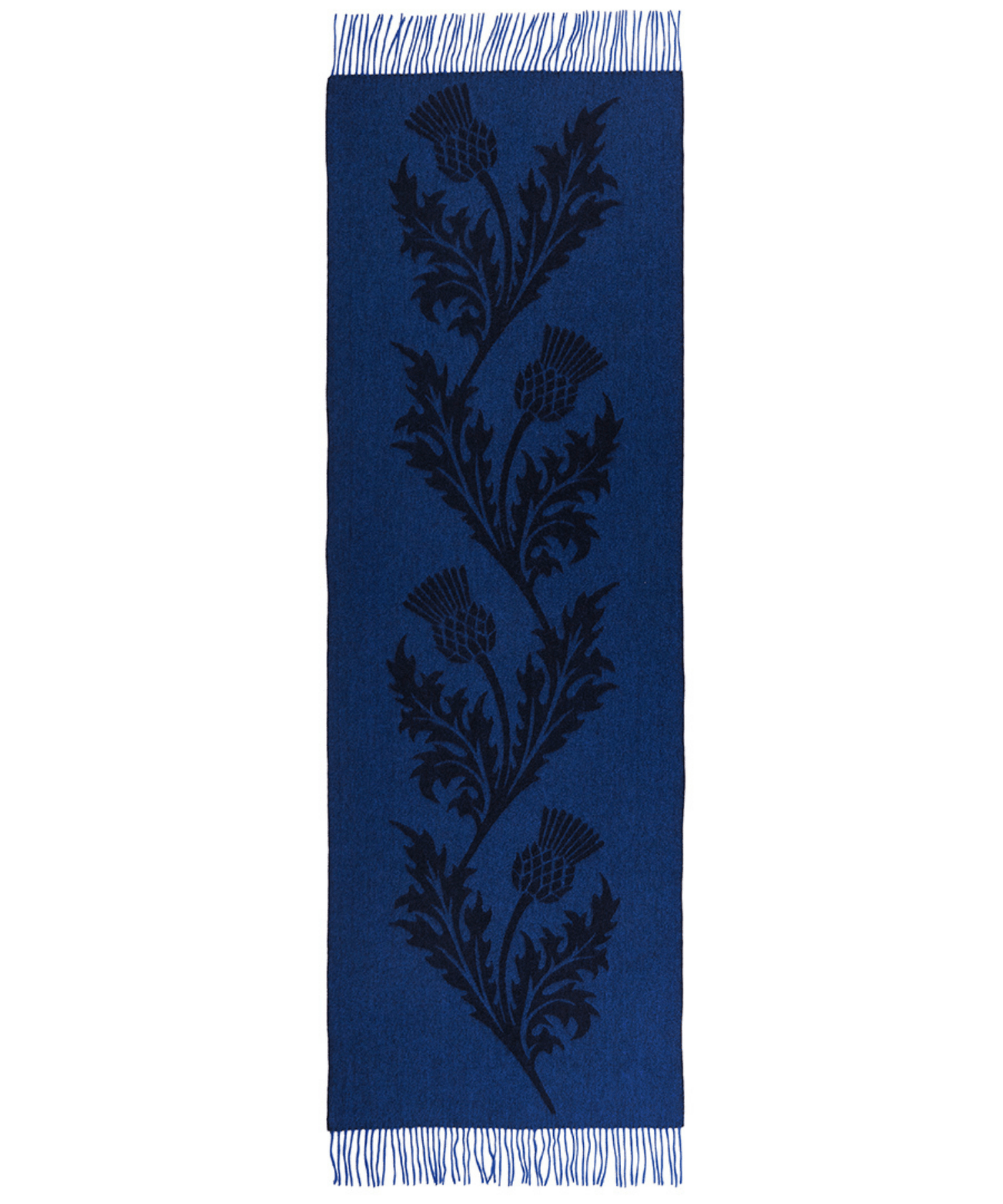 Single Thistle Navy Stole 100% Pure Lambswool