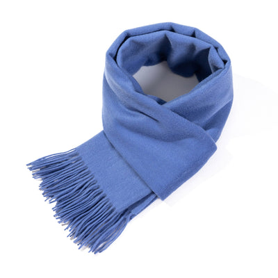 Plain Scarf Light Blue Oversized Wrap 100% Pure Lambswool