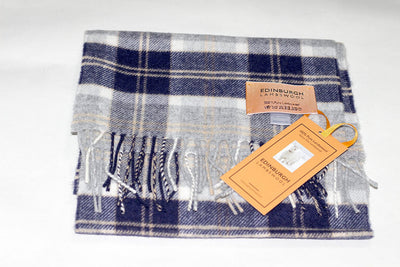 Bannockbane Silver Lambswool Scarf - Made in Scotland 100% Pure Lambswool