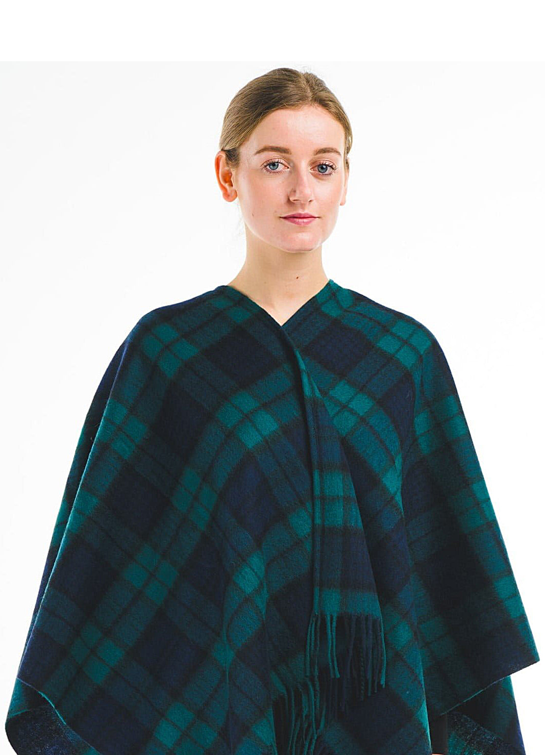 Black Watch Cape 100% Pure Cashmere