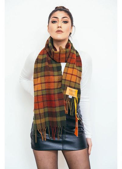 Buchanan Autumn - Made in Scotland Scarf 100% Pure Lambswool