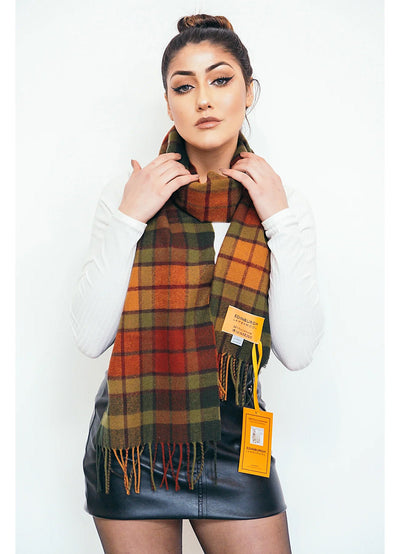 Buchanan Autumn - Made in Scotland Scarf 100% Pure Lambswool