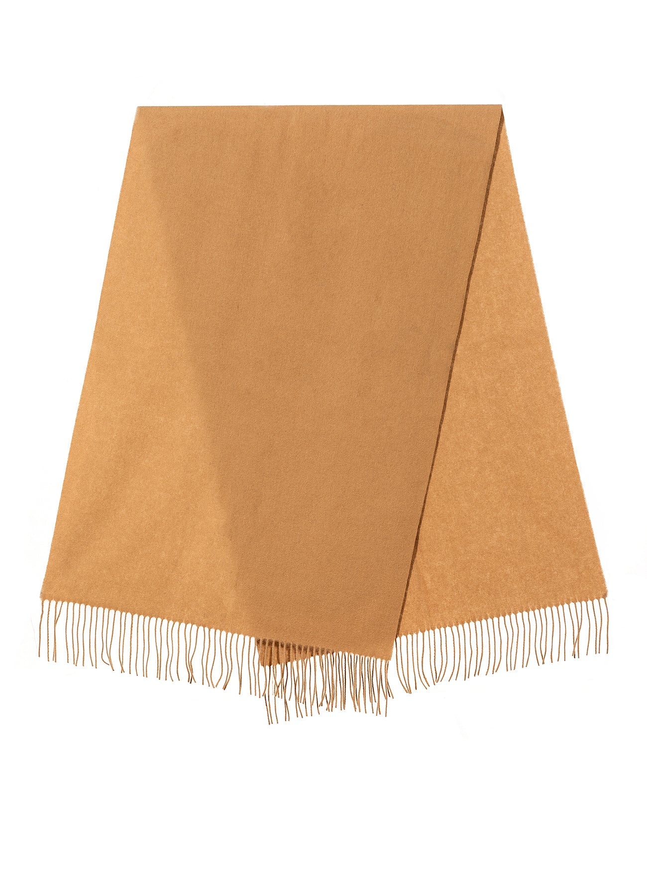 Plain Scarf Camel Oversized Wrap 100% Pure Lambswool