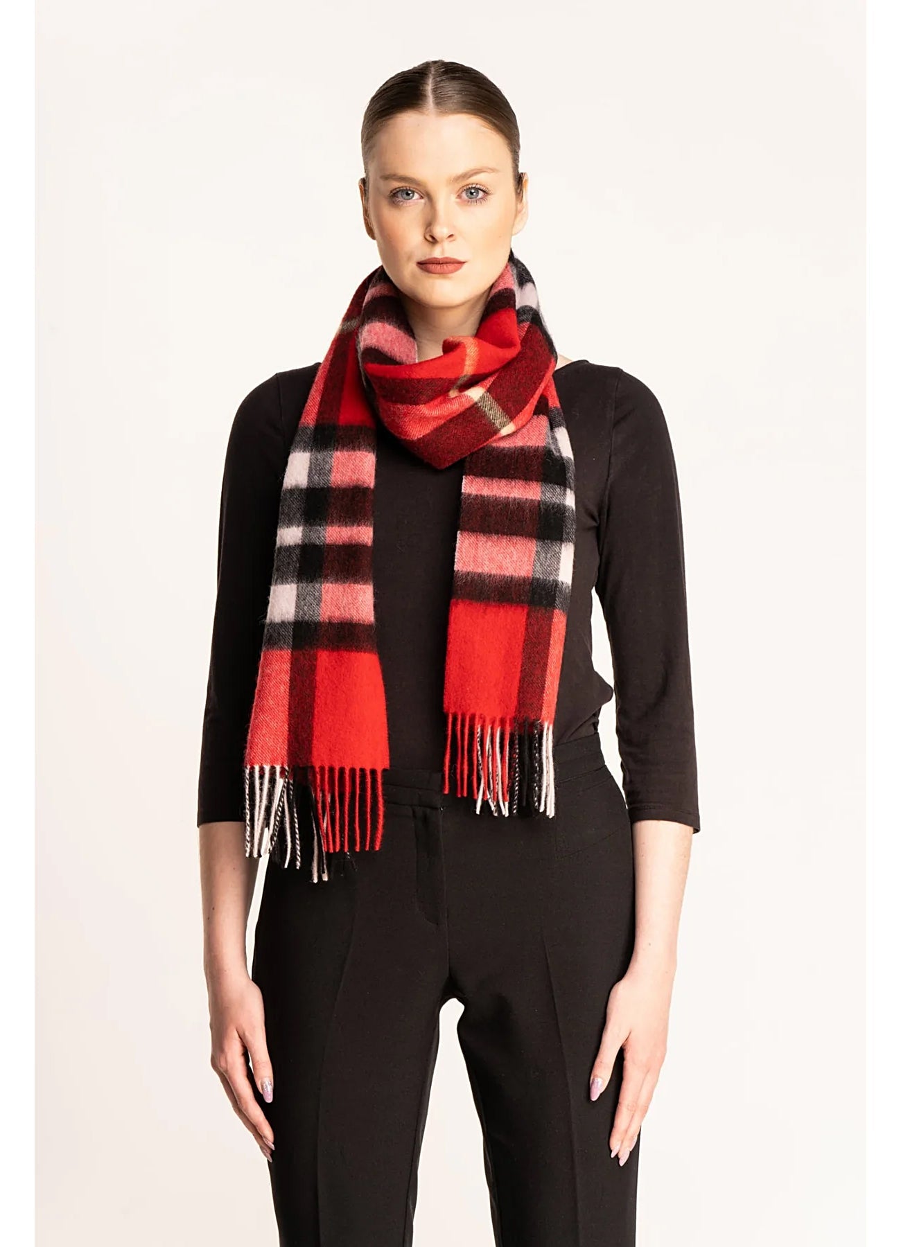 Scarf DC Red  100% Pure Lambswool