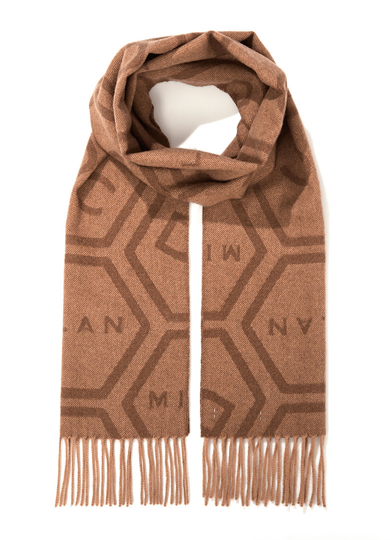 DC Monogram Camel Scarf 100% Pure Lambswool