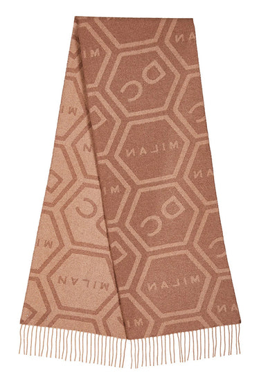 DC Monogram Camel Scarf 100% Pure Lambswool