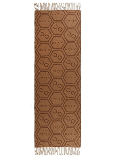 DC Monogram Camel Stole 100% Pure Lambswool