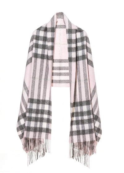 Scarf DC Check Oversized Wrap 100% Pure Lambswool