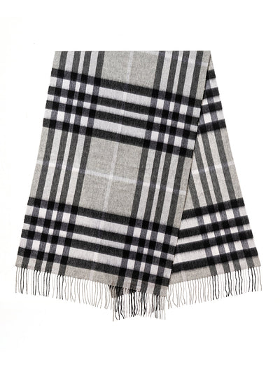 Scarf DC Check Oversized Wrap 100% Pure Lambswool