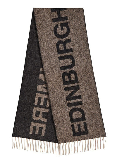 Edinburgh Charcoal Scarf 100% Pure Lambswool