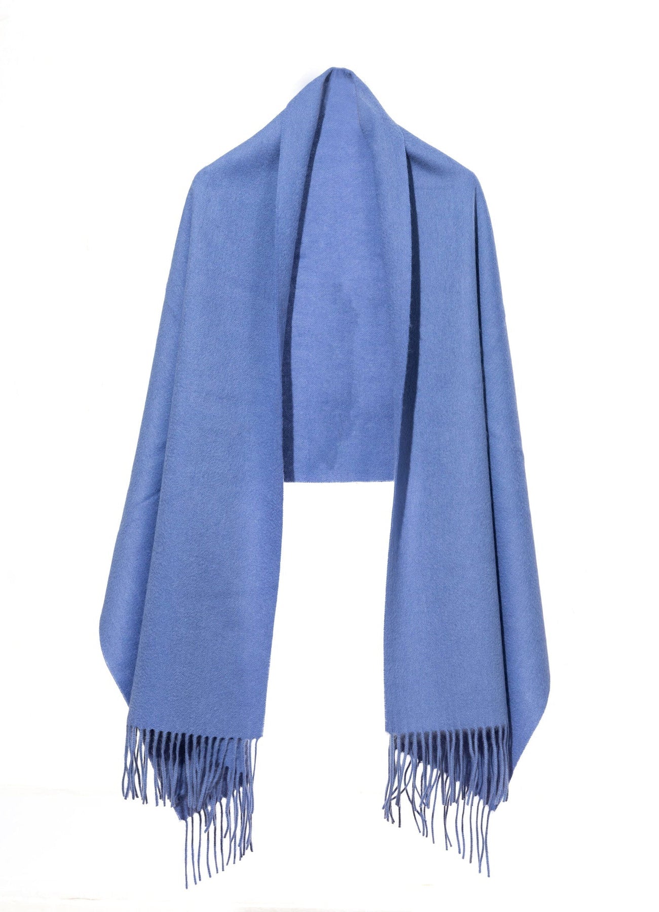 Plain Scarf Light Blue Oversized Wrap 100% Pure Lambswool