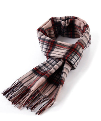 Scarf Stewart Camel Tartan 100% Pure Lambswool