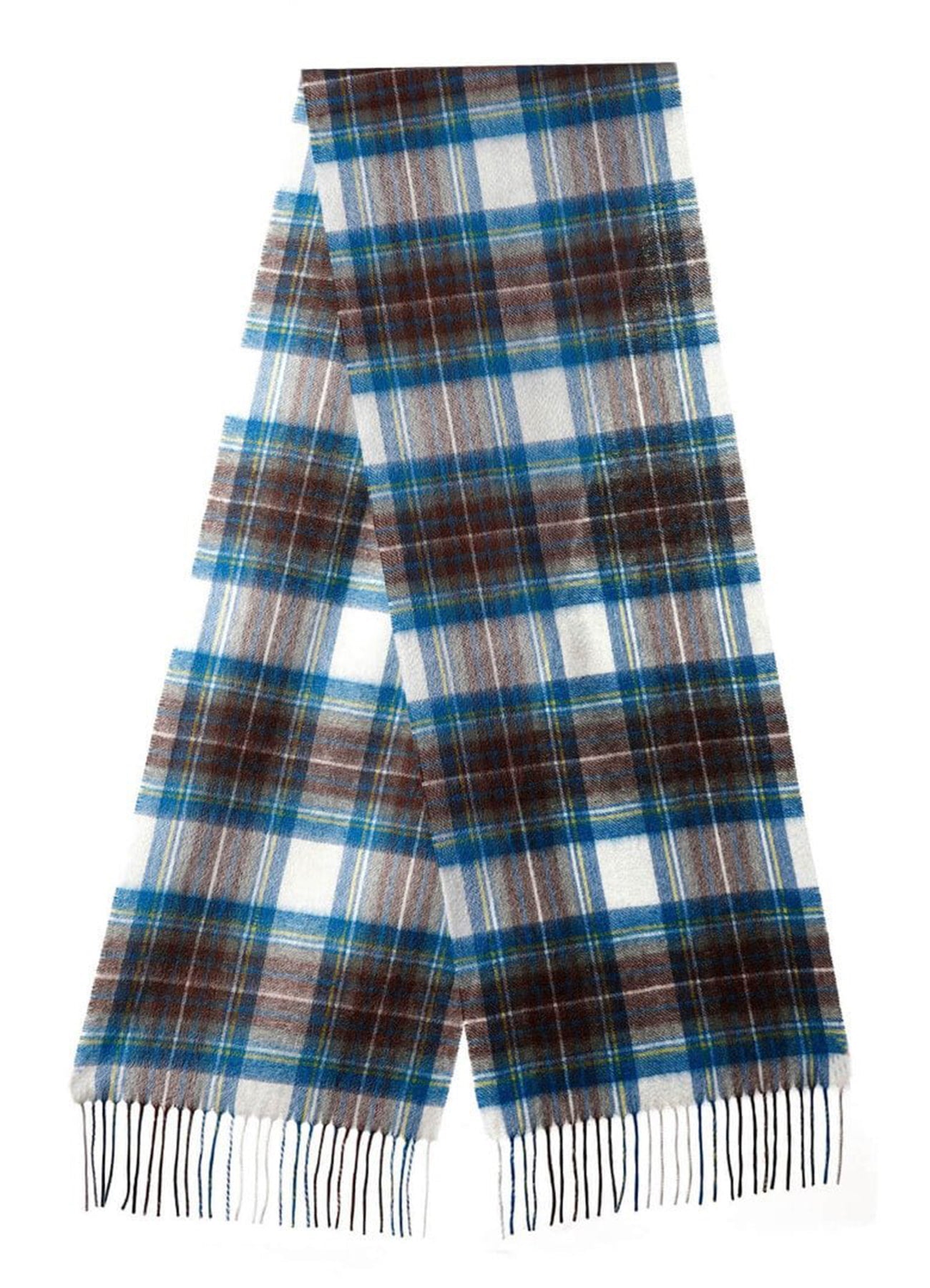 Scarf Stewart Muted Blue Tartan 100% Pure Lambswool